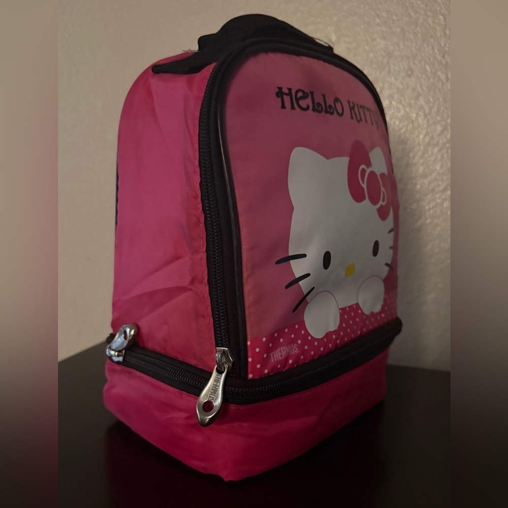 Hello Kitty Insulated Lunch Bag Pink Thermos Sanrio Kawaii Lunchbox | Kids Bento - Picture 3 of 6